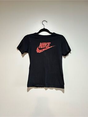 Nike Black Crewneck Tee with White Logo